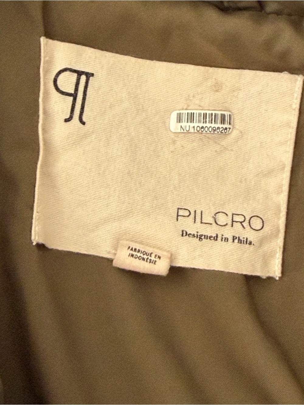 Anthropologie Pilcro Sherpa Fleece Jacket Small Cream Olive Colorblock Utility - Picture 11 of 15